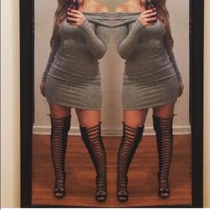 Express gladiator over the knee boots